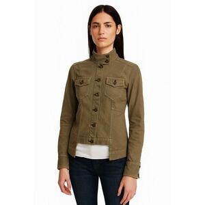 rag & bone Olive Green Military-Style Jean Jacket
